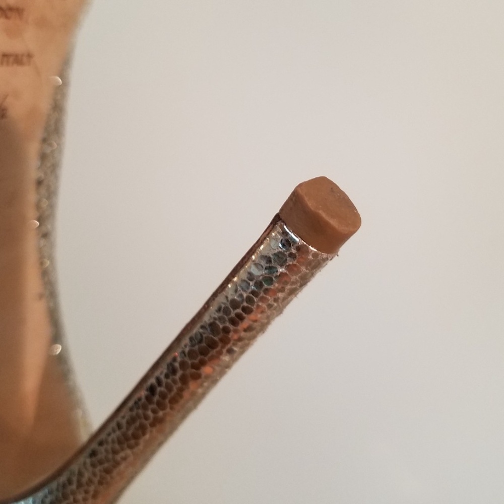 JIMMY CHOO Champagne Glitter "Luna" Heels...RARE! - Picture 7 of 11